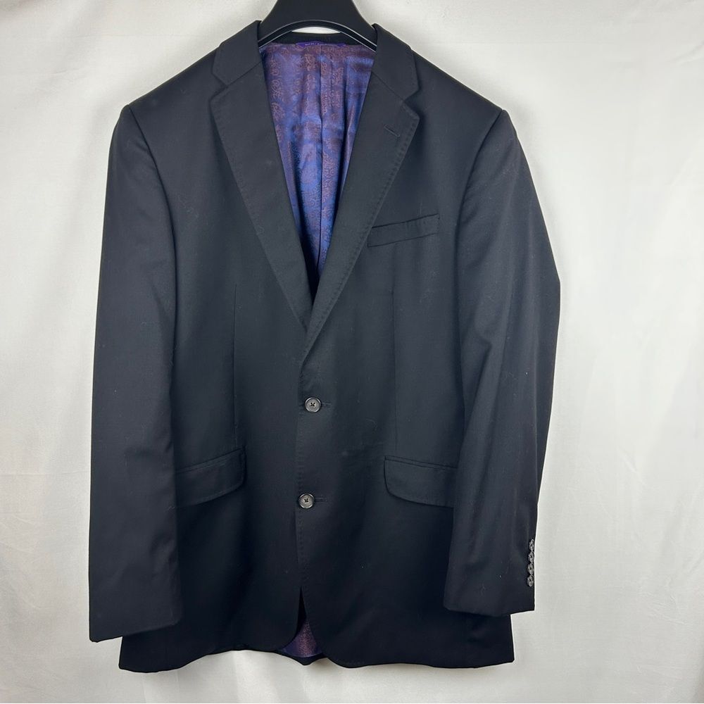 Ted Baker Endurance Men's black 100% wool Blazer 44L EUC